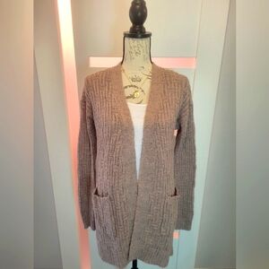 Mossimo Size Small Dusty Rose Alpaca Blend Long Cardigan